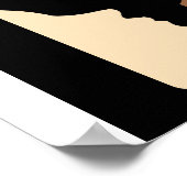 Geen racisme met rubines vase poster (Hoek)