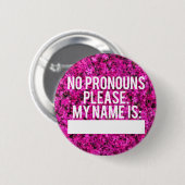 Geen randapparaten Button (roze Floral) (Voorkant /achterkant)