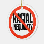Geen rassenongelijkheid keramisch ornament (Links)