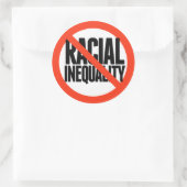 Geen rassenongelijkheid ronde sticker (Tas)