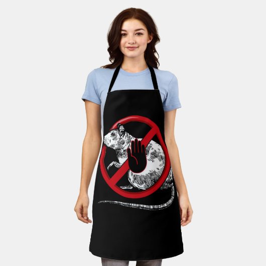 Geen rattenteken Stop Snitching Pest Control Cool  Schort (Gedragen)