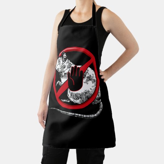 Geen rattenteken Stop Snitching Pest Control Cool  Schort (Insitu)