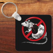 Geen rattenteken Stop Snitching Pest Control Cool  Sleutelhanger (Voorkant)