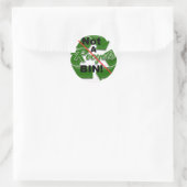 Geen Recyclen bak! Ronde Sticker (Tas)