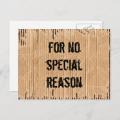 geen reden briefkaart (Voorkant / Achterkant)