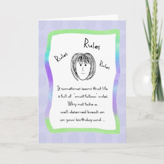 Geen regels voor de dag kaart