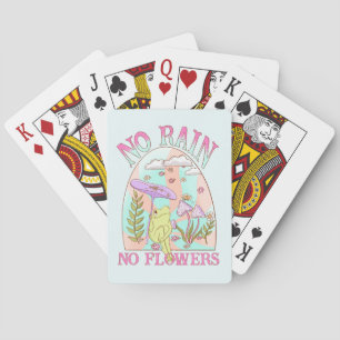 Geen Regen, Geen Bloemen – Levendige Bloemen & Pad Pokerkaarten