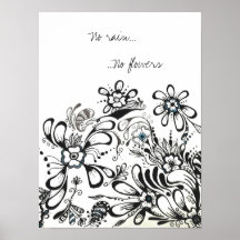 Geen regen, geen bloemen poster