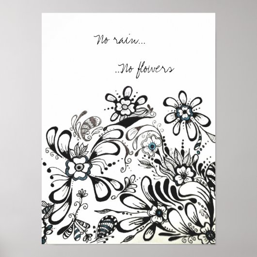 Geen regen, geen bloemen poster (Voorkant)