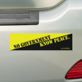 GEEN REGERING WEET VREDE BUMPERSTICKER (Op auto)