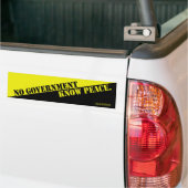 GEEN REGERING WEET VREDE BUMPERSTICKER (Op Truck)