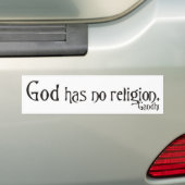 Geen religie bumpersticker (Op auto)