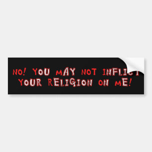 Geen religie bumpersticker