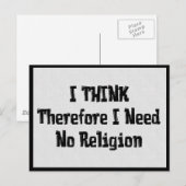 Geen religie nodig briefkaart (Voorkant / Achterkant)