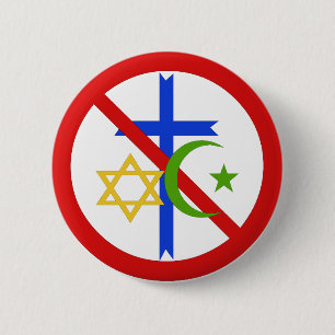 Geen religie ronde button 5,7 cm