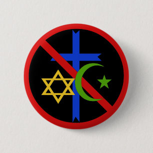 Geen religie ronde button 5,7 cm