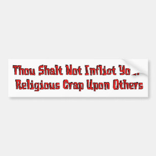 Geen religieuze krap bumpersticker