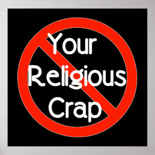 Geen religieuze krap poster