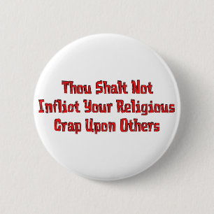 Geen religieuze krap ronde button 5,7 cm