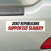 Geen republikeinen Ondersteunde slanke-bumperstick Bumpersticker (Op auto)