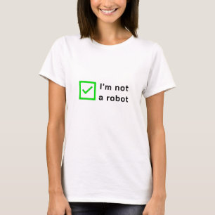 Geen Robot - groen (licht) T-shirt