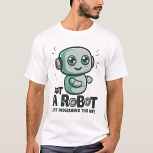 Geen robot, maar zo geprogrammeerd t-shirt