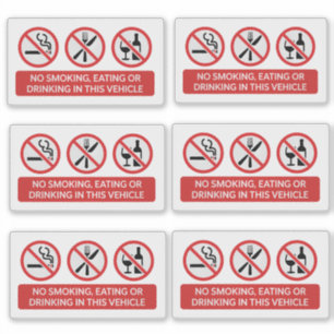 Geen Roken Geen Eten Geen Drinken Sticker