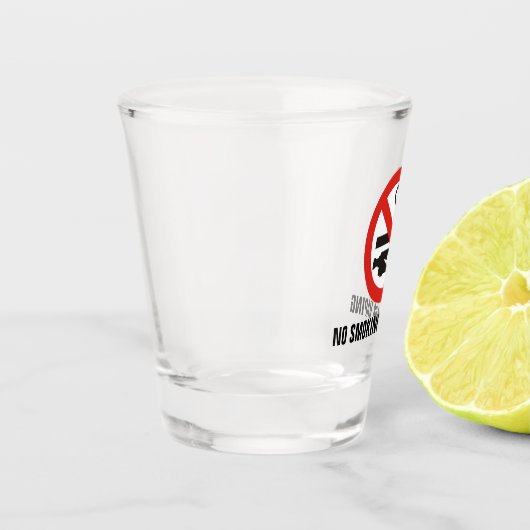 Geen roken of dampen shot glas (Links)