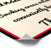 Geen roken Poster 3 Aangepaste tekstgebieden (Hoek)