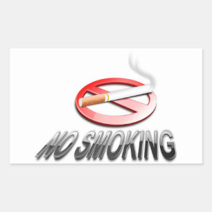 GEEN ROKEN RECHTHOEKIGE STICKER