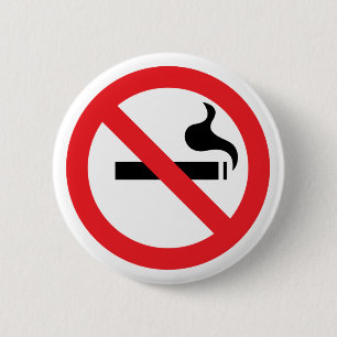 Geen roken ronde button 5,7 cm