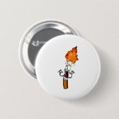 Geen roken ronde button 5,7 cm (Voorkant /achterkant)