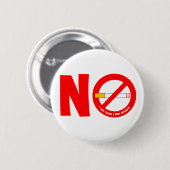 Geen roken ronde button 5,7 cm (Voorkant /achterkant)