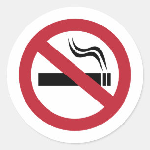 Geen roken ronde sticker