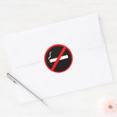 Geen roken ronde sticker (Envelop)