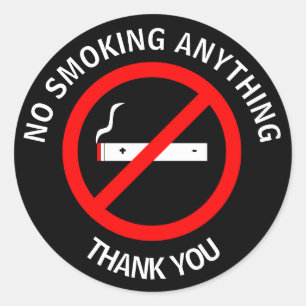 GEEN ROKEN RONDE STICKER