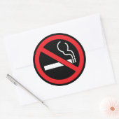 Geen roken ronde sticker (Envelop)