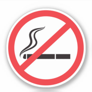 Geen roken sticker