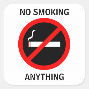 GEEN ROKEN VIERKANTE STICKER