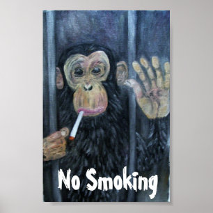 Geen rokende aap poster