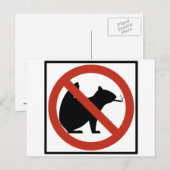 Geen rokereekhoorns toegestaan borden briefkaart (Voorkant / Achterkant)