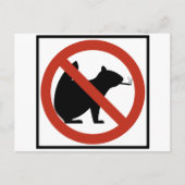 Geen rokereekhoorns toegestaan borden briefkaart (Voorkant)