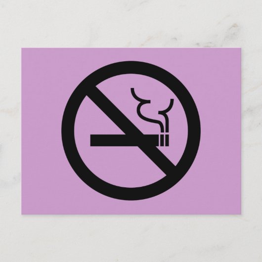 Geen rokersymbool briefkaart (Voorkant)