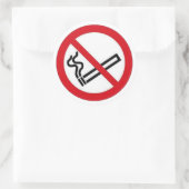 Geen rokersymbool ronde sticker