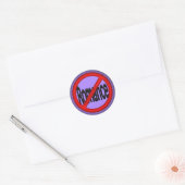 Geen Romance Ronde Sticker (Envelop)