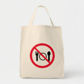 Geen rood cirkelteken eten | Canvas tas voor kruid (Voorkant)