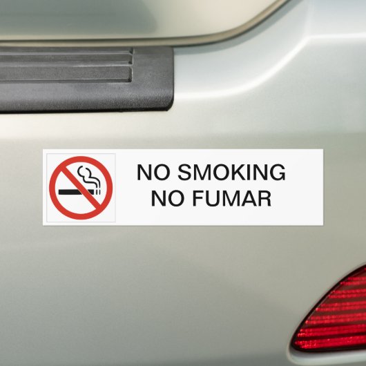 GEEN ROOKGEHALTE AAN FUMAR CAR-BUMPERSTICKER BUMPERSTICKER (Op auto)