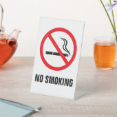 Geen rooksigaretten verboden voetgangersbord reclamebord met voetstuk (Insitu)