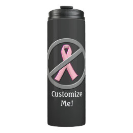 Geen roze borstkanker ribbons waterflacon meer thermosbeker