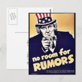 Geen ruimte voor geruchten briefkaart (Voorkant / Achterkant)